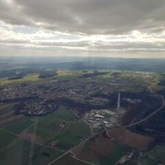Flugwegposition um 14:16:51: Aufgenommen in der Nähe von Rottweil, Deutschland in 1291 Meter